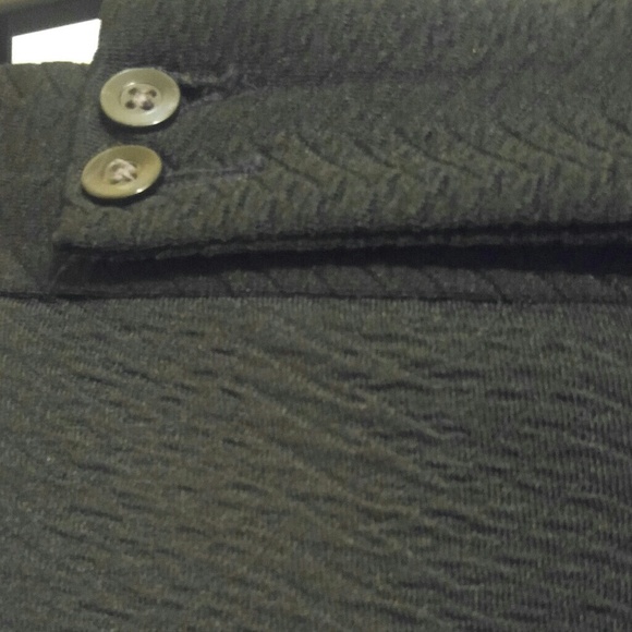 Vintage 1970s black textured polyester slacks - Picture 3 of 4